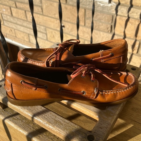 Land Rover 2 Eye Genuine Handsewn Men’s Boat Shoes Size 9 - Picture 8 of 11